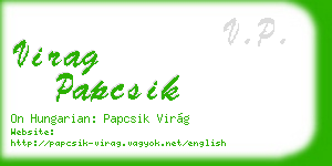 virag papcsik business card
